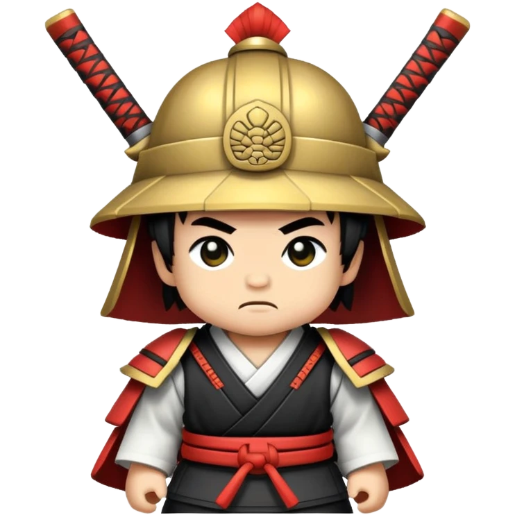 Samurai baby pixel art emoji
