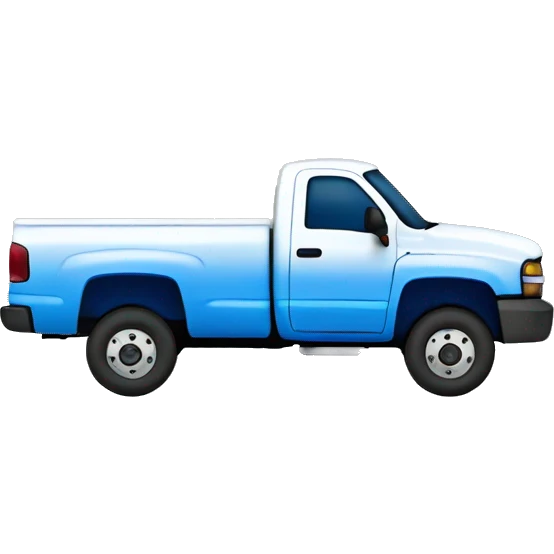 White truck faded to blue dually emoji
