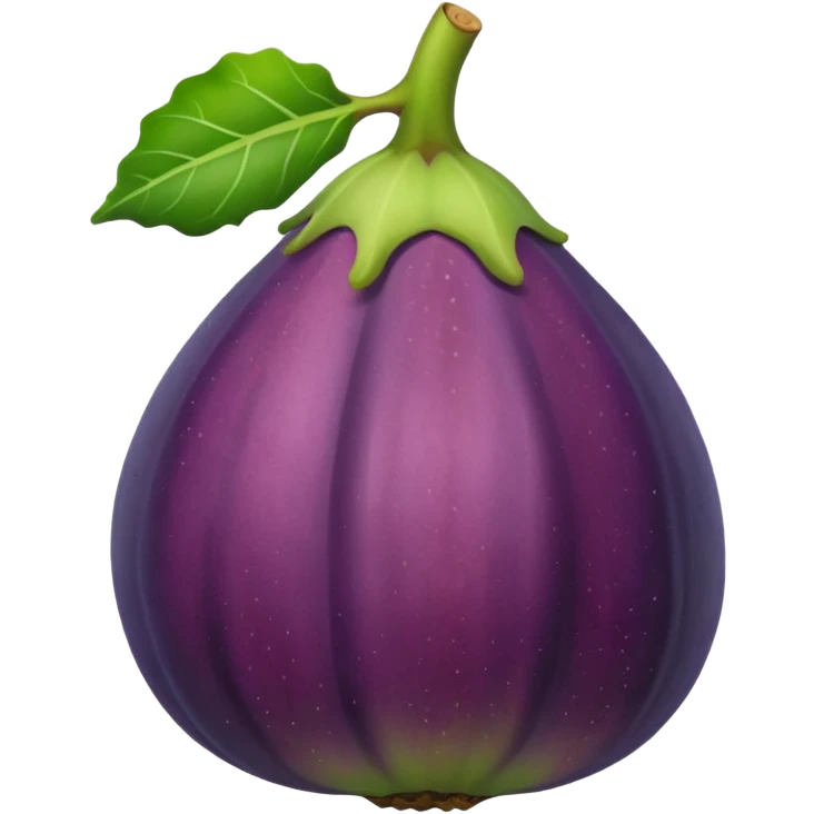 whole fig fruit emoji, purple and green emoji