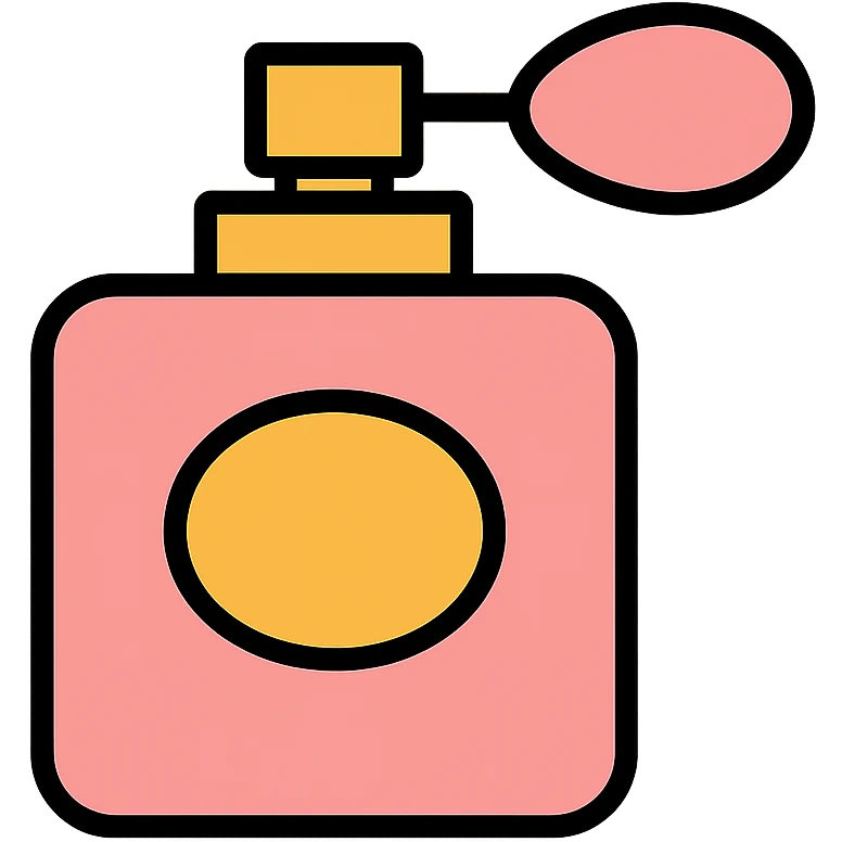 pink perfume bottle icon with color outline emoji