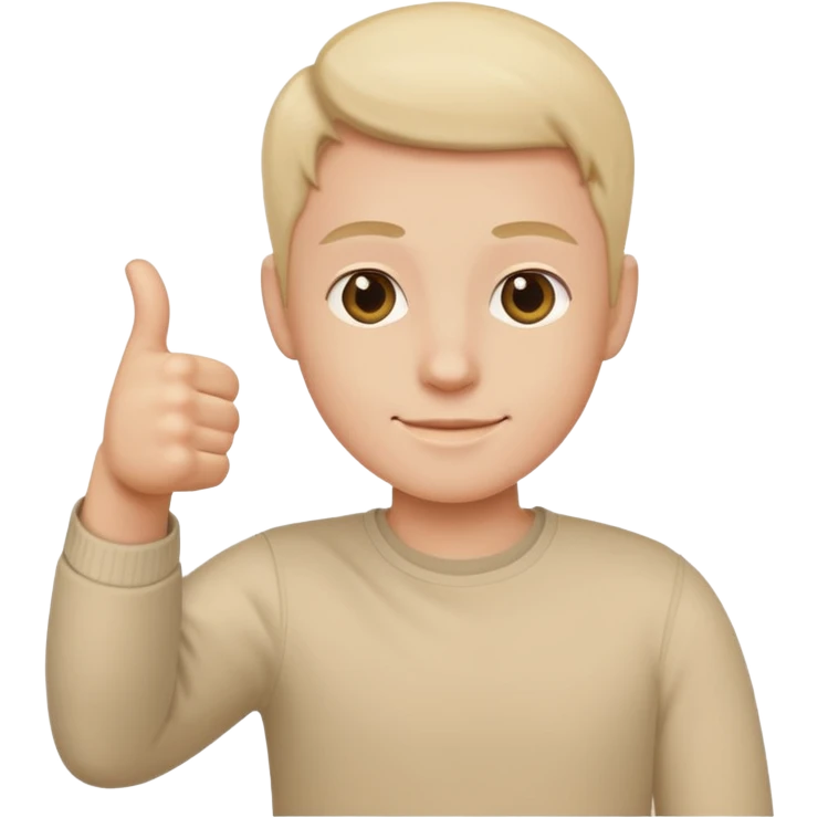 thumbs up light beige sleeve emoji