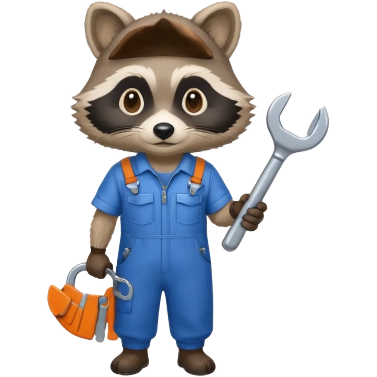 raccoon mechanic emoji