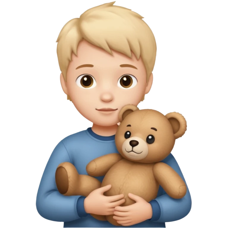 kid with teddy bear emoji