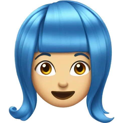 Blue Hairspray emoji