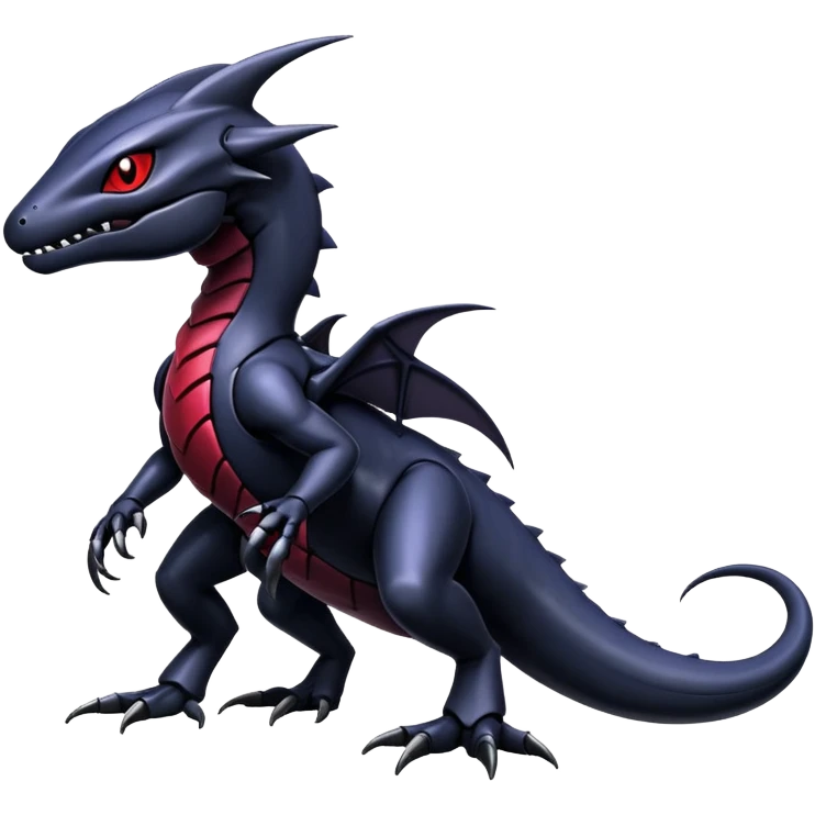Shiny Exotic Edgy Badass Gothic Cool epic Salandit-Genesect-Koraidon-Fakémon-hybrid-creature (full body)  emoji