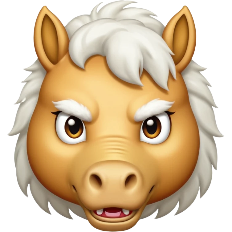 Angry horse puffy emoji  emoji