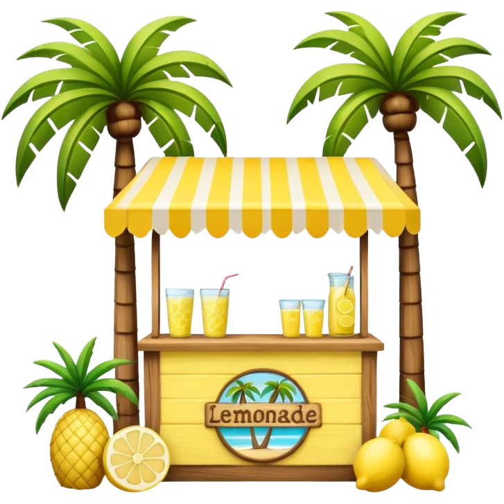  lemonade stall with palm trees emoji