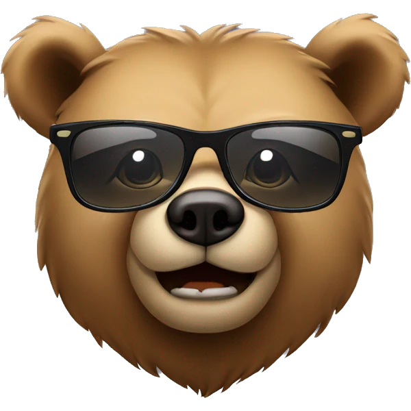 bear in black glasses emoji