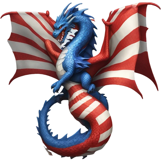 Dragon with American flag emoji