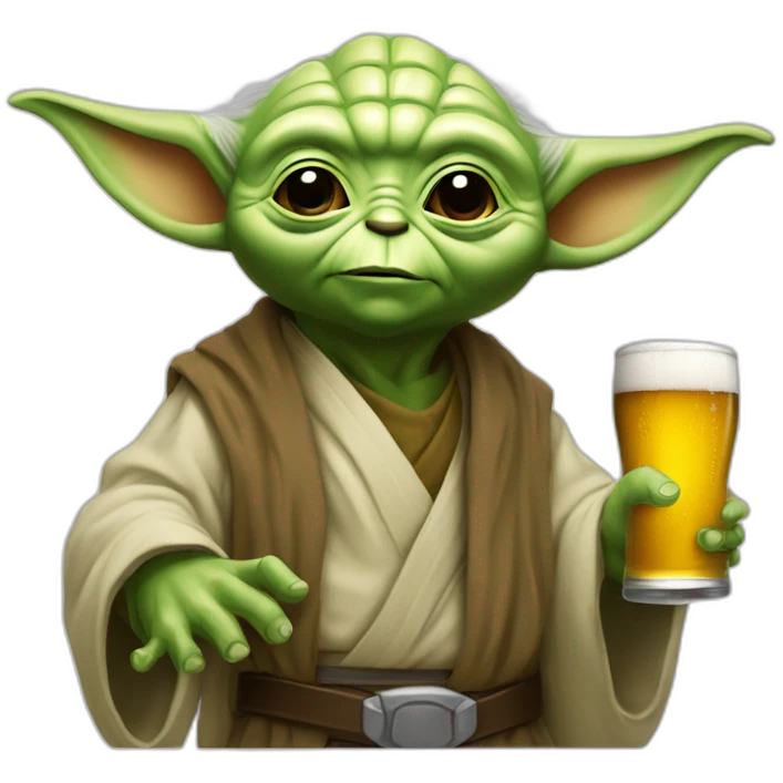 Yoda qui boit de la biere emoji
