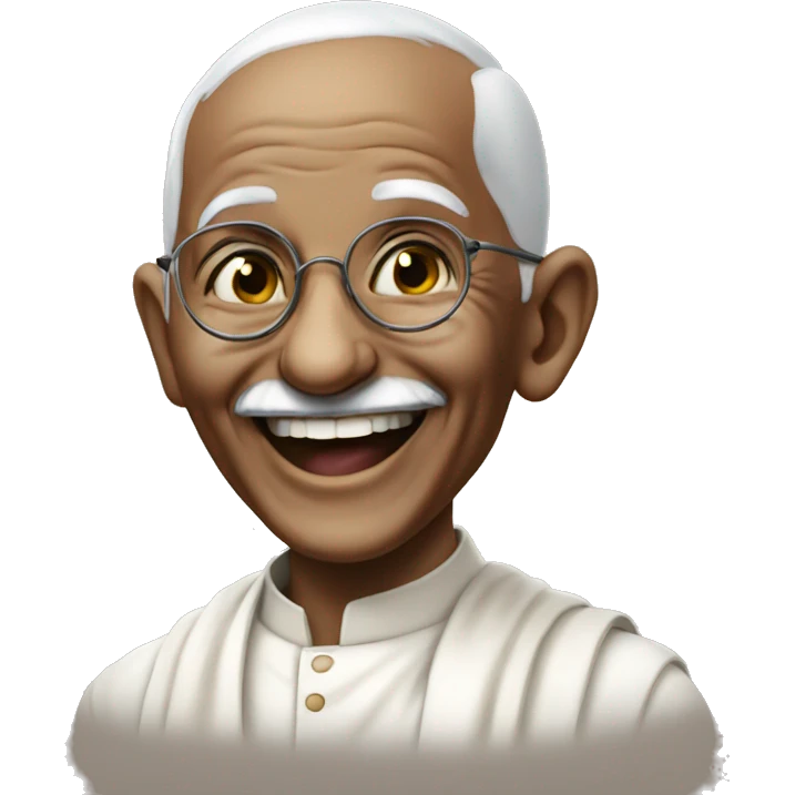 Gandhi laughing emoji