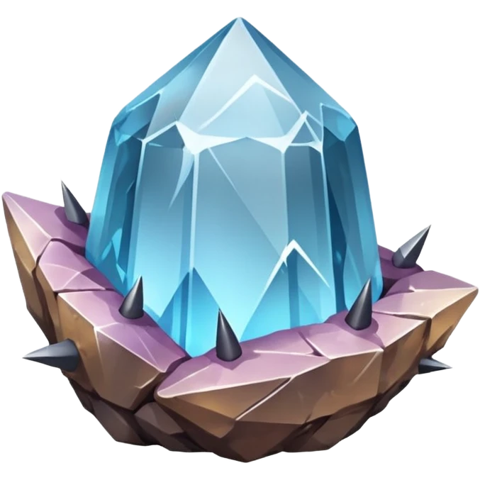 quartz rock mineral with spikes emoji