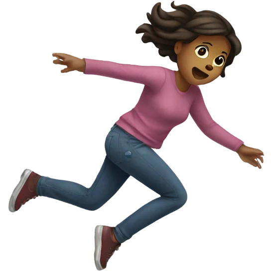 girl falling  emoji