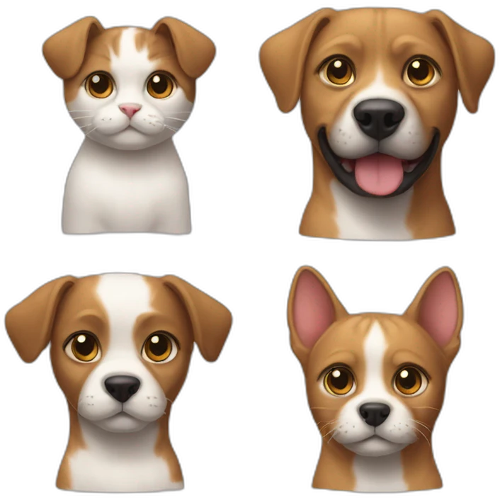 Cat and dog mutation emoji