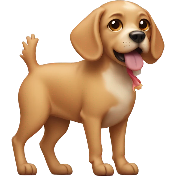dog with chicken legs  emoji