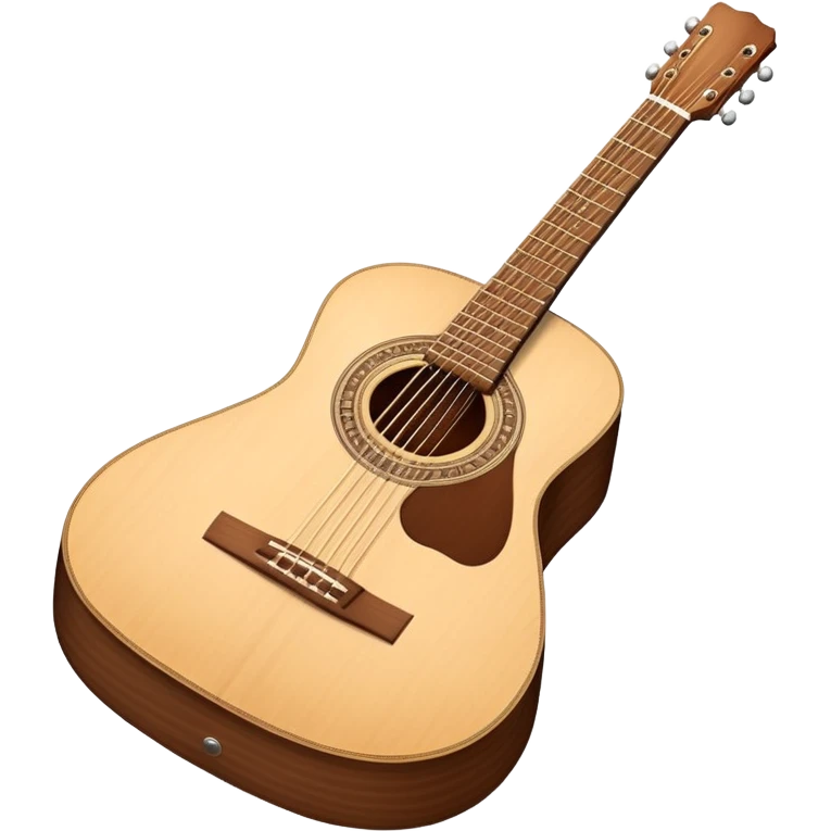 acoustic guitar with strings, musical instrument emoji