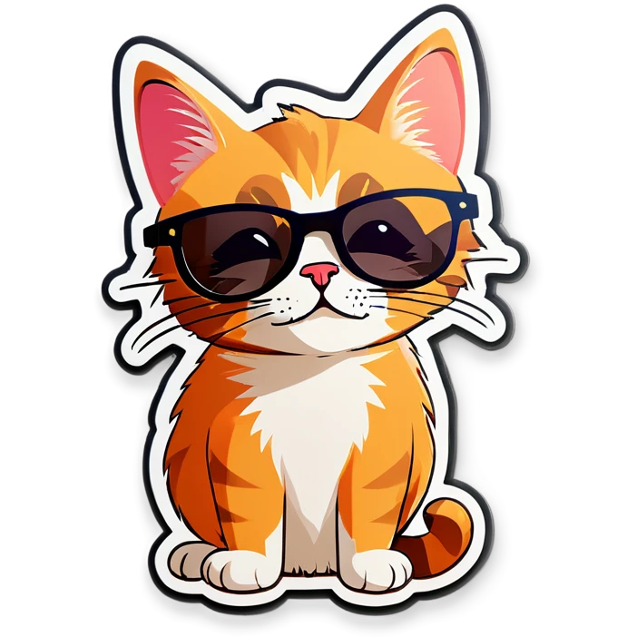 Cat with sunglasses emoji