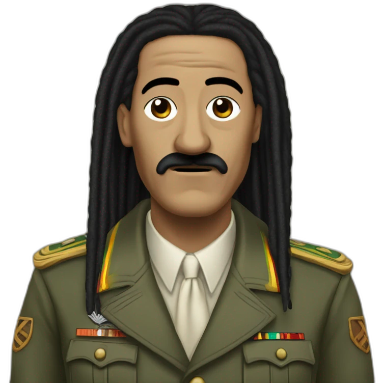 Adolf Hitler Bob Marley dreadlocks emoji