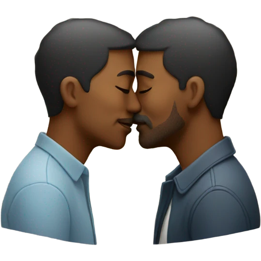 Guys kissing emoji