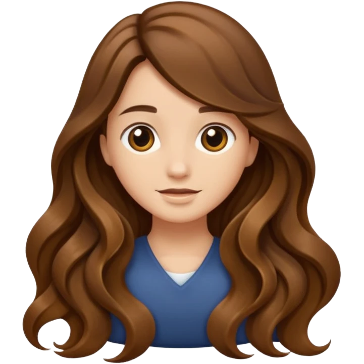 Just a long hair flowing emoji