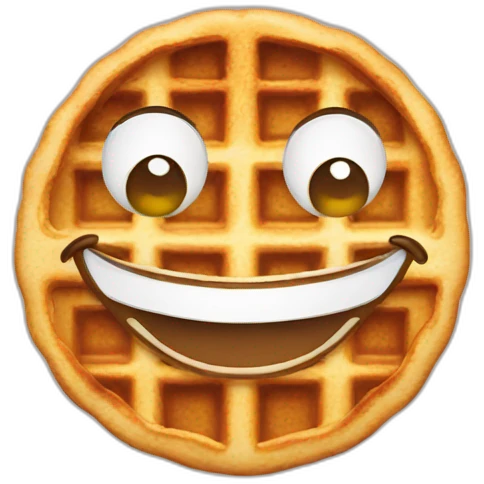 happy waffle emoji