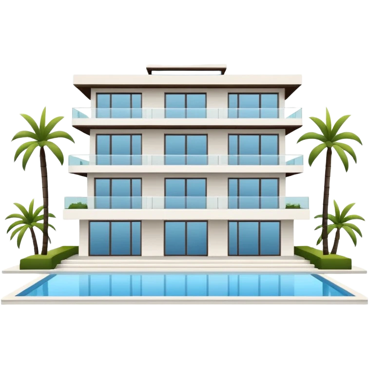 white 3 floor modern luxurious villa emoji