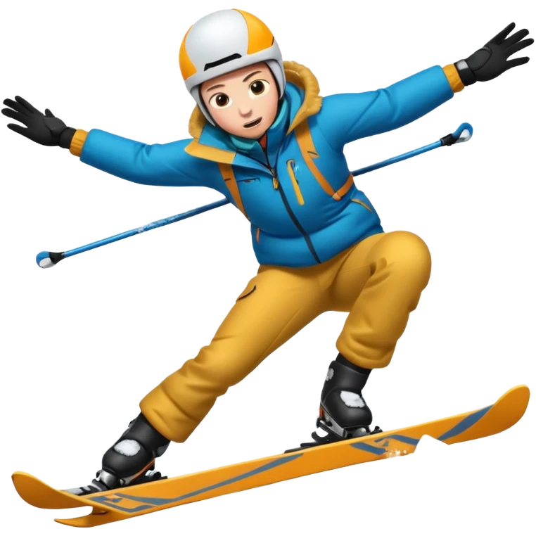 A skier crashing emoji