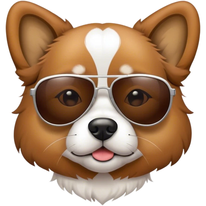 Dog wearing sunglasses emoji
