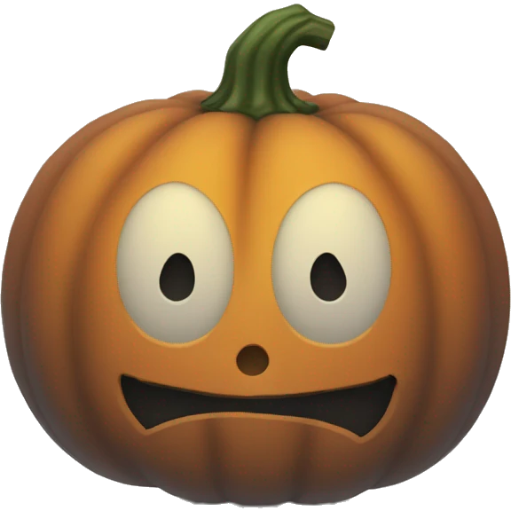 Plain Pumkin without a face emoji