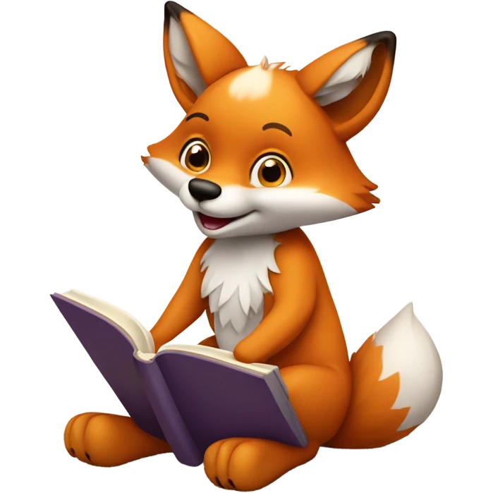 smiling fox studying  emoji