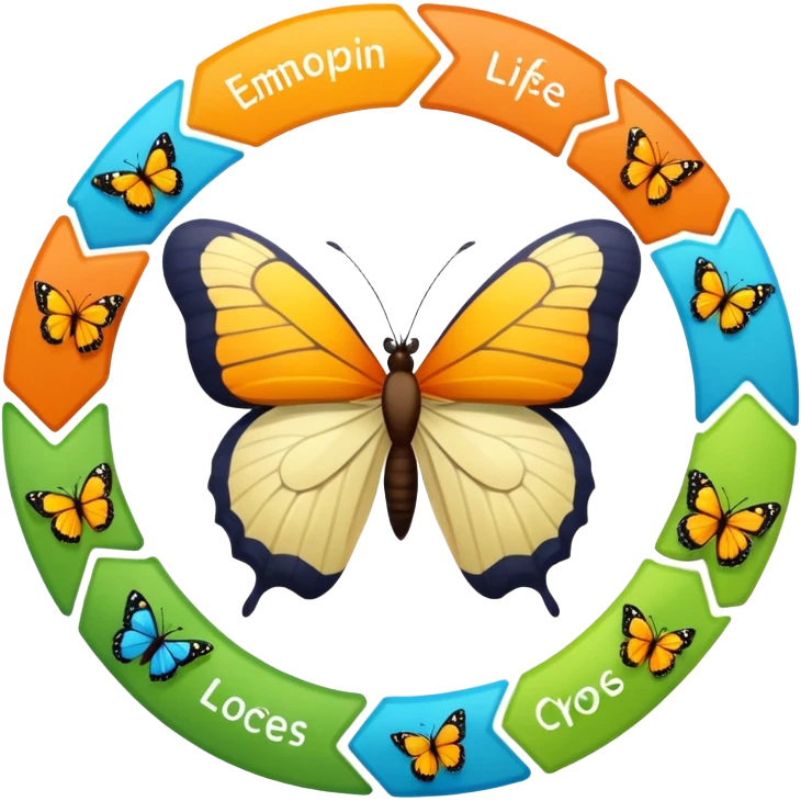 butterfly life cycle emoji