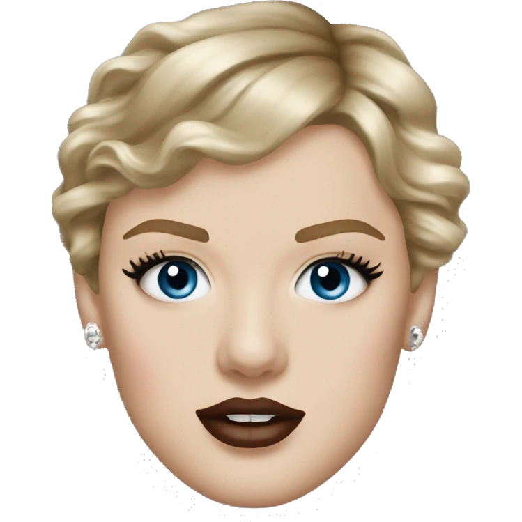Taylor swift white smeared lipstick emoji