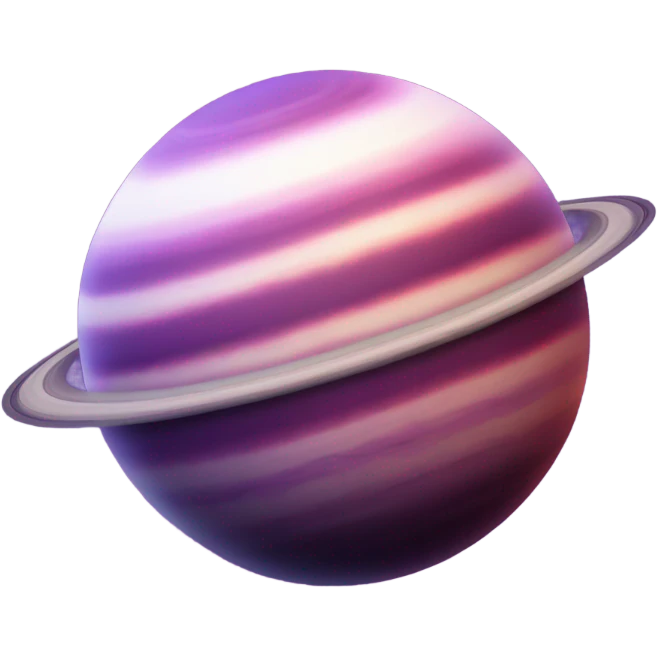 gas giant, purple and pink bands emoji