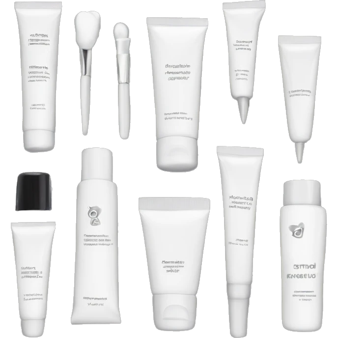 White skincare kit emoji