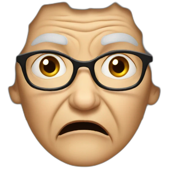 Angry old lady emoji