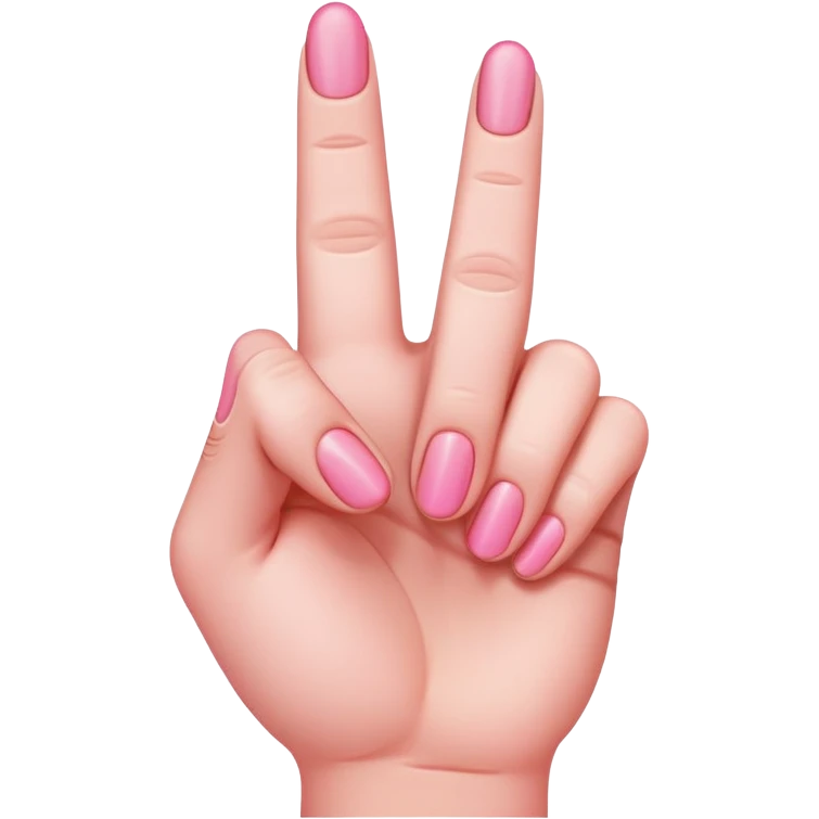 Pink middle finger emoji