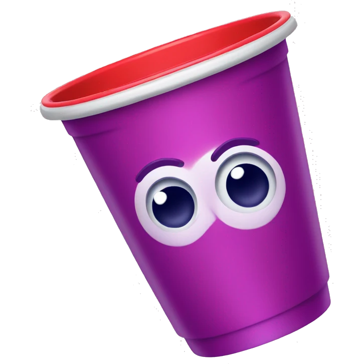 Red solo cup with purple liquid  emoji