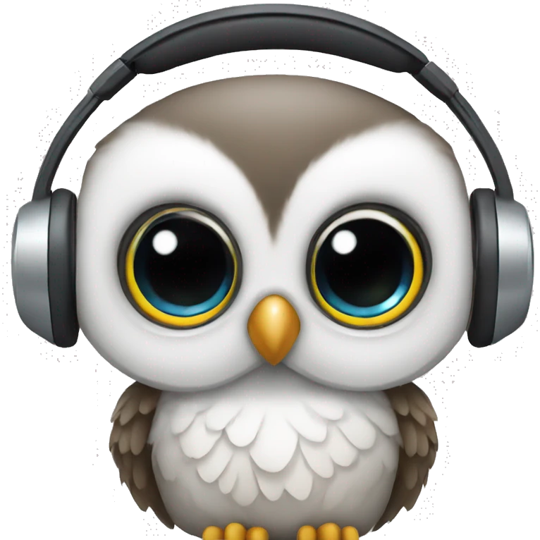 baby owl-with-headset emoji
