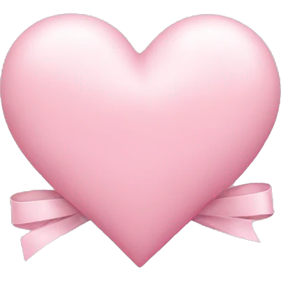 light pink heart with a bow emoji