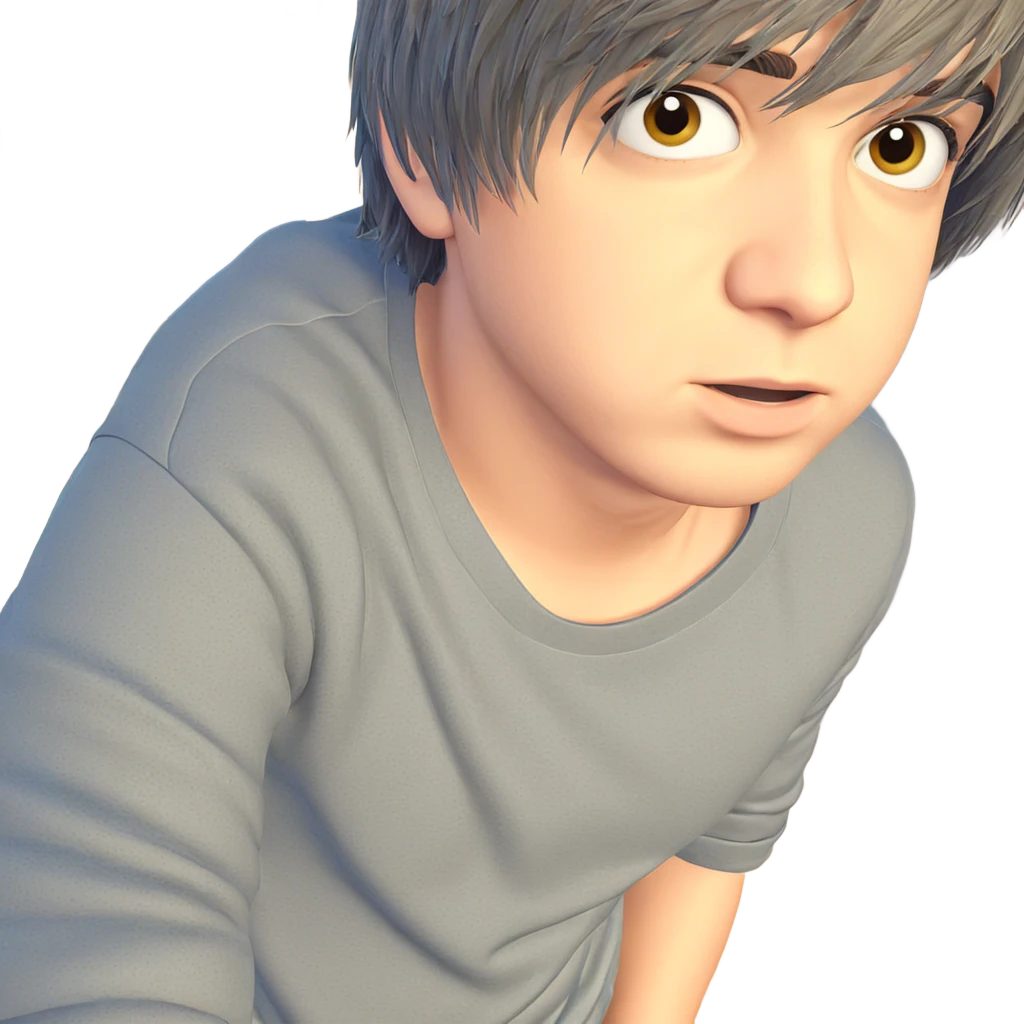 boy in a shirt gazing emoji