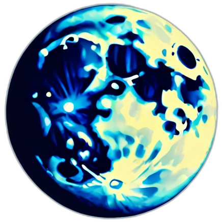 Moon blue emoji