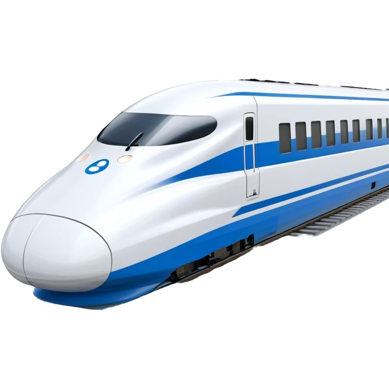 High-Speed Train (Shinkansen) - JR East (Model Year: 2021) (Iconic colour: White with blue) emoji