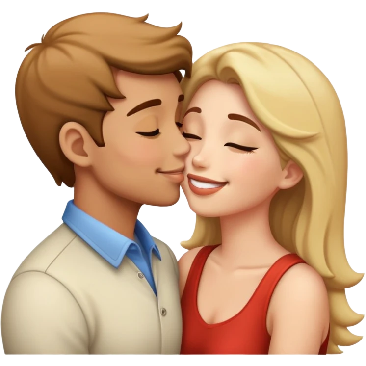 Holding kissing emoji
