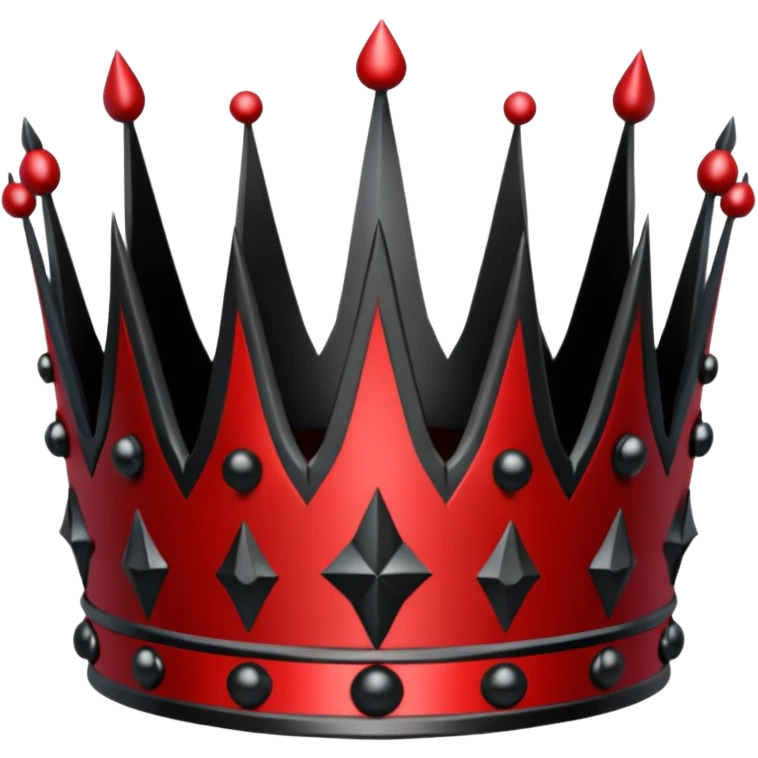 red and black gothic death crown emoji