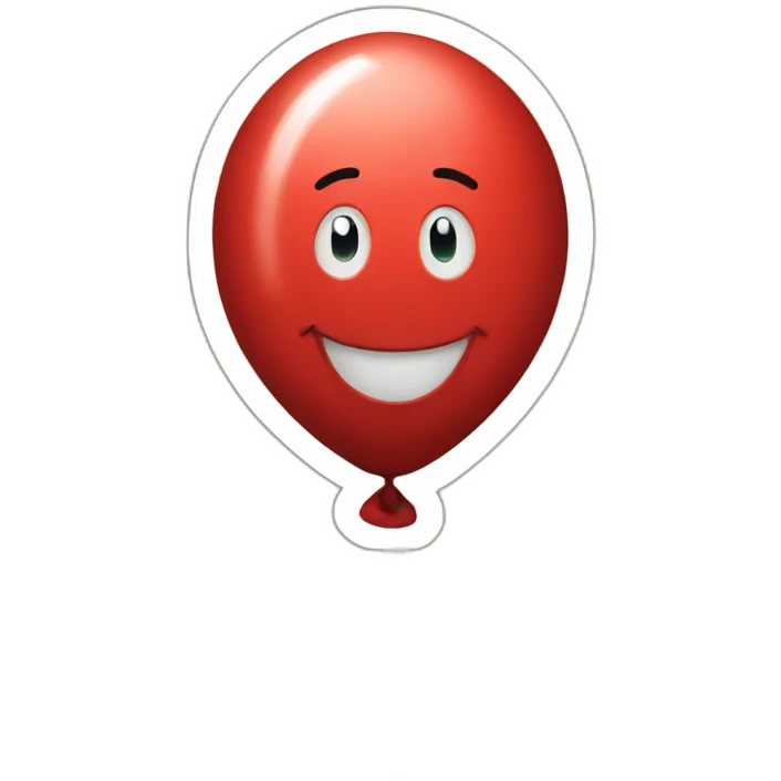 Red blloon smiling emoji
