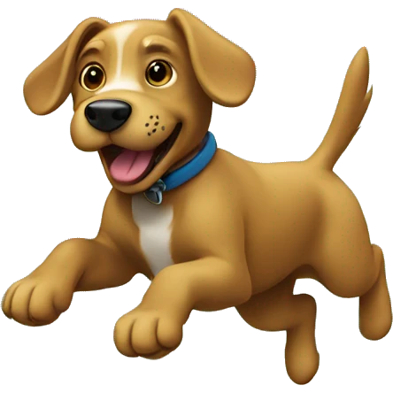Dog jumping fence  emoji