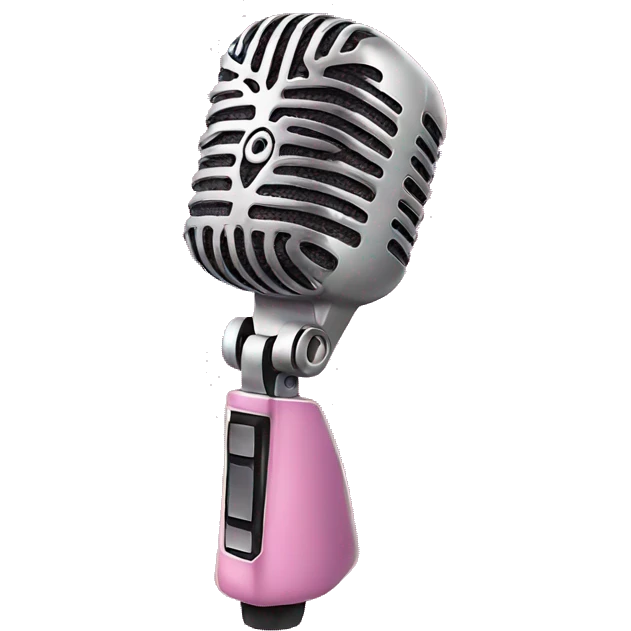 Pink microphone  emoji