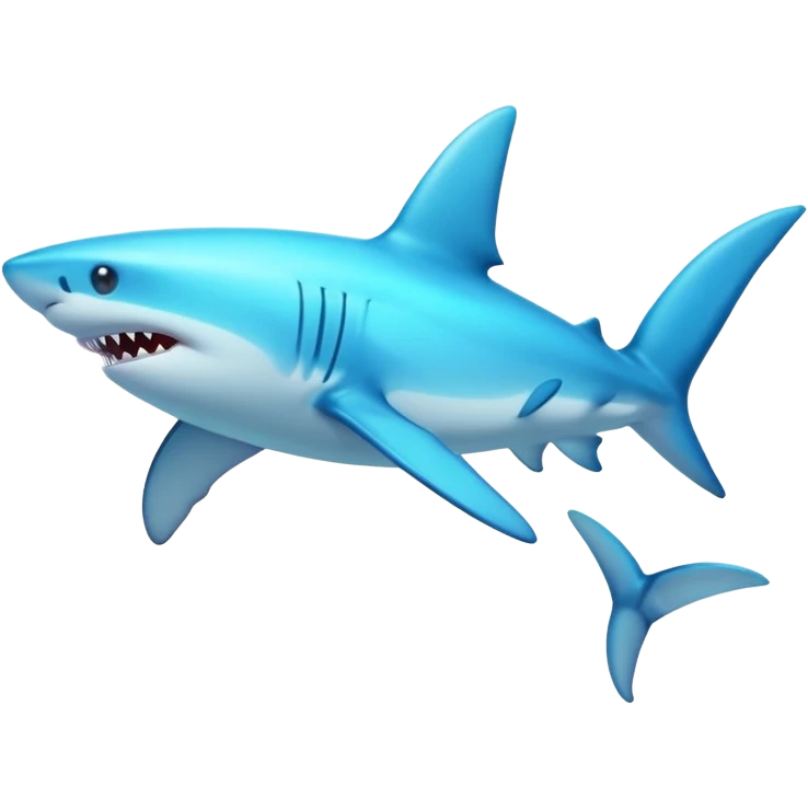 small glowing shark emoji