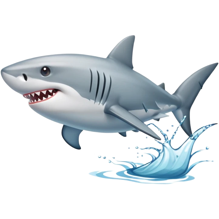 Shark wearing running shoes emoji
