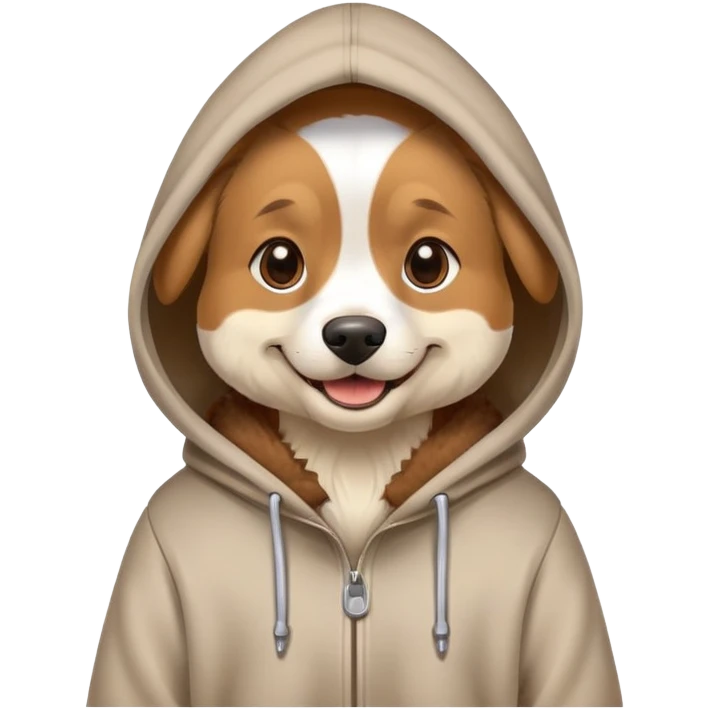 dog wearing a hoodie emoji